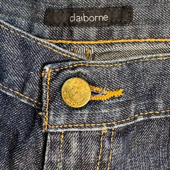 Claiborne Bootcut Jeans Men 40x32 Blue Dark Wash Straight Fit - Picture 5 of 13